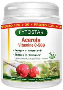 Fytostar Acerola 500 Vitamine C 120 Comprimés (+30 Gratuits)