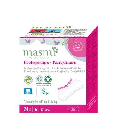 Masmi Protège-Slips Ultra Mince Coton Bio 24 Pièces | Hygiène Intime