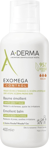 A-Derma Exomega Control Verzachtende Balsem 400 ml | Huidirritaties