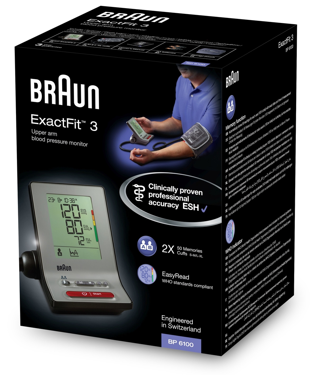 Braun Arm Bloeddrukmeter ExactFit 3 BP 6100) | Bloeddrukmeters