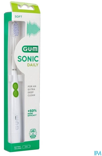 Gum Sonic Daily Tandenborstel Batterij Wit | Mondhygiëne