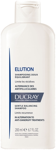Ducray Elution Shampooing Doux Equilibrant 200ml | Pellicules