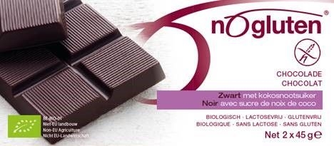 Nogluten Chocoladereep Zwart Bio 2x45g 3996 | Glutenvrij