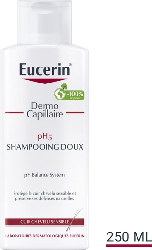 Eucerin DermoCapillaire pH5 Shampooing Doux Cuir Chevelu Sensible  250ml | Irritation du cuir chevelu