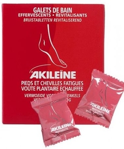 Akileine Rouge Galets De Bain Effervescents 6x20g