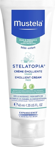 Mustela PA Stelatopia Crème Emolliente Visage 40ml | Sécheresse cutanée - Hydratation