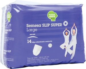 Marque Verte Semesa Super Large 14 Slips Mixtes