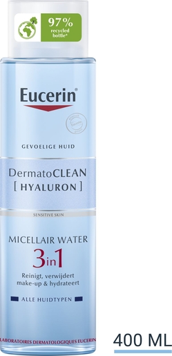 Eucerin DermatoClean [Hyaluron] Micellair Water 3 in 1 Alle Huidtypen 400ml | Antirimpel