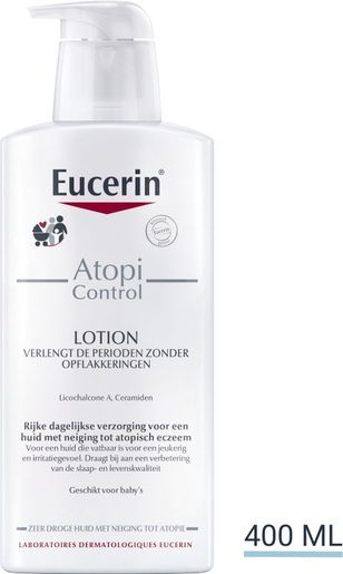 Eucerin AtopiControl Lotion Droge Huid met neiging tot Atopie met pomp 400ml | Hydratatie - Voeding