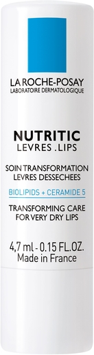 La Roche-Posay Nutritic Lippen Transformerende Verzorging voor Uitgedroogde Lippen 4,7ml | Lippen
