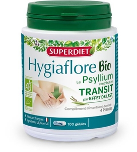 SuperDiet Hygiaflore Psyllium Bio 100 Capsules