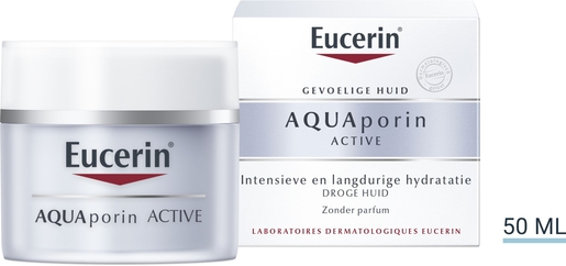 Eucerin AQUAporin ACTIVE Crème Intensieve en langdurige Hydratatie Droge Huid 50ml | Hydratatie - Voeding