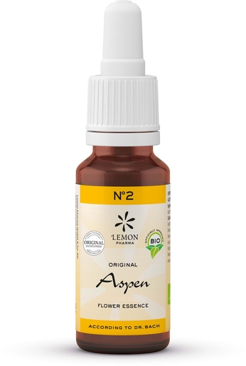 Fleurs du Dr. Bach (Lemon Pharma) Bio N2 Aspen 20ml | Peur - Inquiétude