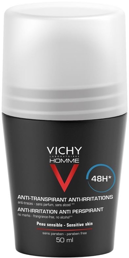Vichy Homme Déodorant Peau Sensible Bille 50ml | Déodorants classique