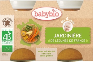 Babybio Petits Pots Jardinière De Légume +4Mois 2x130g