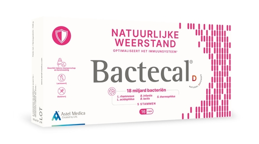Bactecal D natuurlijke afweer 16 capsules | Natuurlijk afweersysteem - Immuniteit