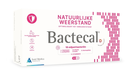 Bactecal D natuurlijke afweer 32 capsules | Natuurlijk afweersysteem - Immuniteit