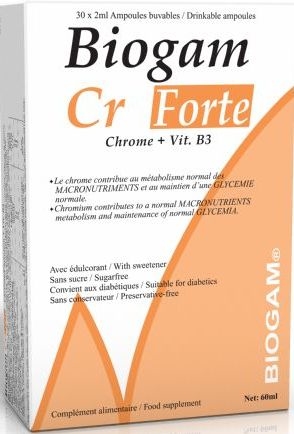Biogam Chrome (Cr) Forte 30 Ampoules Buvables x2ml | Chrome