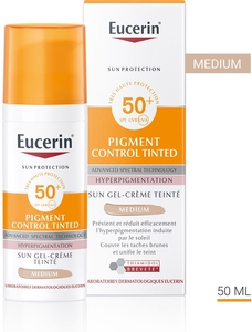Eucerin Sun Pigment Control Tinted SPF 50+ Gel-Crème Teinté Medium Hyperpigmentation avec pompe 50ml