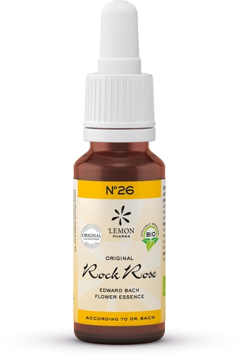Fleurs du Dr. Bach (Lemon Pharma) Bio N26 Rock Rose 20ml | Peur - Inquiétude
