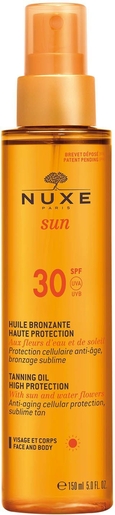 Nuxe Sun Bruinende Olie Gezicht Lichaam IP30 150ml | Zonnebescherming