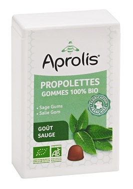 Aprolis Propolettes Salie Bio Gom 50g | Verzacht de keel
