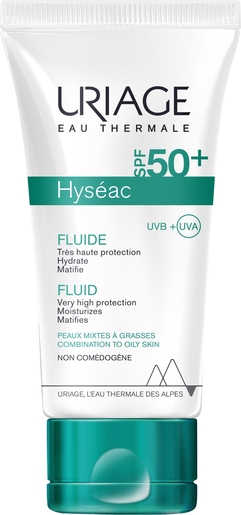 Uriage Hyséac Zonnefluide SPF50 50ml | Bescherming gezicht