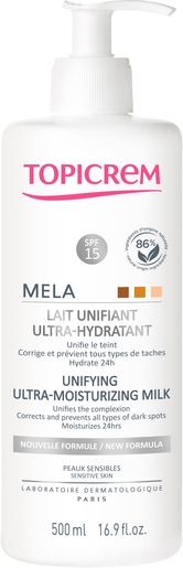 Topicrem Mela Lait Unifiant 500ml | Hydratation - Nutrition