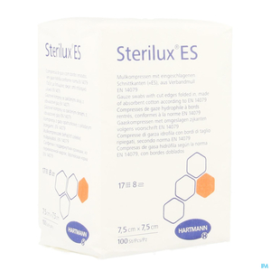 Sterilux ES 100 Compresses Non Stériles 8 Plis 7,5x7,5cm