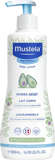 Mustela PN Hydra Bébé Lait Corps 500ml | Sécheresse cutanée - Hydratation