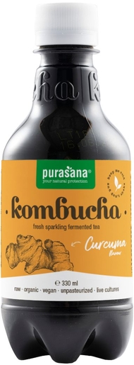 Purasana Komboecha drink Kurkuma 330 ml | Melkzuurgisting