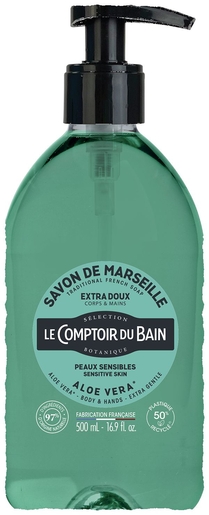 Le Comptoir du Bain Vloeibare Marseillezeep Aloë 500ml | Bad - Douche