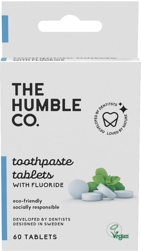 Humble Brush Dentifrice Solide Avec Fluoride 60 Tablettes | Dentifrice - Hygiène dentaire