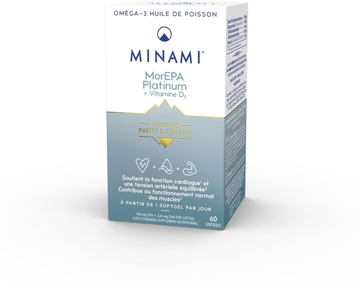 Minami MorEPA Platinum + Vitamine D3 60 Capsules | Visolie