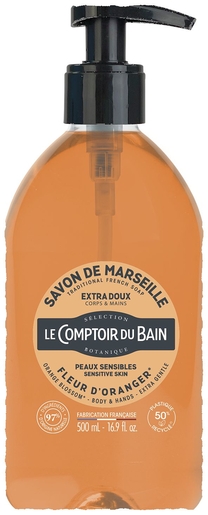 Le Comptoir du Bain Vloeibare Marseillezeep Sinaasappelbloesem 500 ml | Bad - Douche