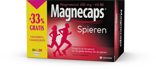 Magnecaps Spieren Promopack 112 capsules (84+28 Gratis) | Recuperatie