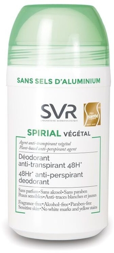 SVR Spirial Deodorant Anti-Transpiratie Roll-on Plantaardig 50ml | Klassieke deodoranten
