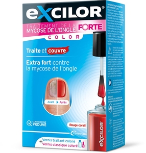 Excilor FORTE Color Red Mycose Ongle 30ml + Vernis 8ml