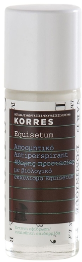 Korres KB Deodorant Roll-on Anti-Transpirant Met Parfum Equisetum 30ml | Antitranspiratie deodoranten