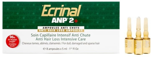 Ecrinal ANP2+ Soin Capillaire Intensif Anti-Chute 8 Ampoules x 5ml | Chute des cheveux