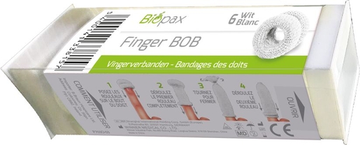 Finger Bob Bandage Doigts 6 Blanc | Pansements - Sparadraps - Bandes