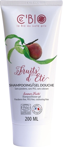 Ce Bio Shampooing &amp; Gel Douche Fruits d&#039;Été 200ml | Bain - Douche