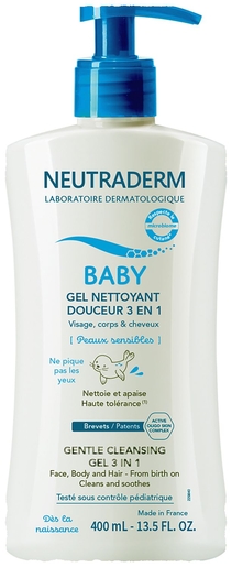 Neutraderm Baby Zache Reinigingsgel 3-in-1 400 ml | Lichaamshygiëne