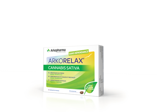 Arkorelax Cannabis Sativa 30 Comprimés | Détente - Antistress