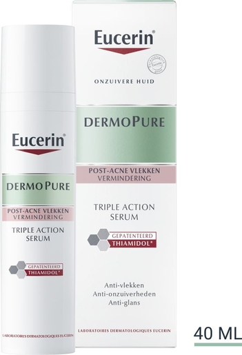 Eucerin DermoPure Triple Action Serum Post-Acne Vlekken Onzuivere Huid met pomp 40ml | Acné - Onzuiverheden