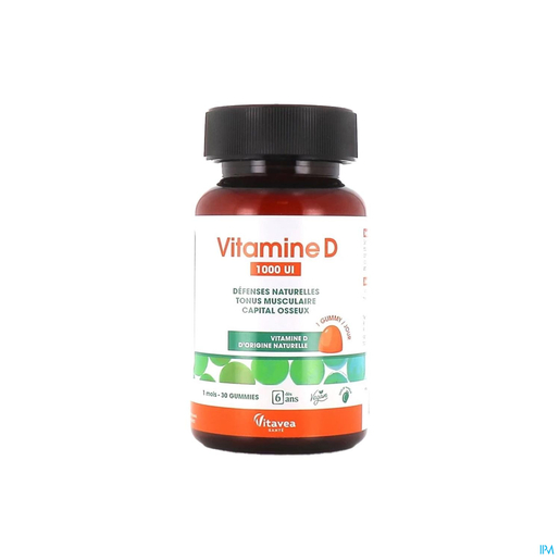 Vitavea Vitamine D 1000 IE Natuurlijke Weerstand 30 Gummies | Natuurlijk afweersysteem - Immuniteit
