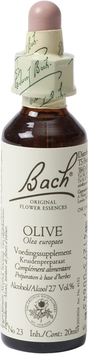 Bach Flower Remedie 23 Olive 20ml | Désintérêt