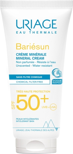 Uriage Bariésun Minerale Crème SPF50+ (Allergische huid) 100ml | Zonneallergie preventie