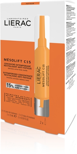Lierac Mesolift C15 Concentraat Ampullen 2x15 ml | Hydratatie - Voeding