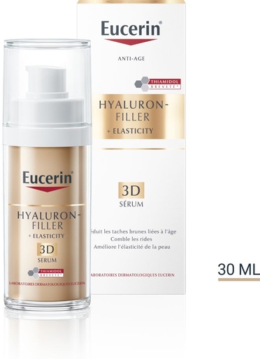 Eucerin Hyaluron-Filler + Elasticity 3D Sérum Anti-Rides &amp; Anti-Âge avec pompe 30ml | Antirides - Anti-âge